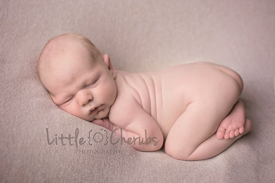 Ely newborn photographer baby boy tushie up