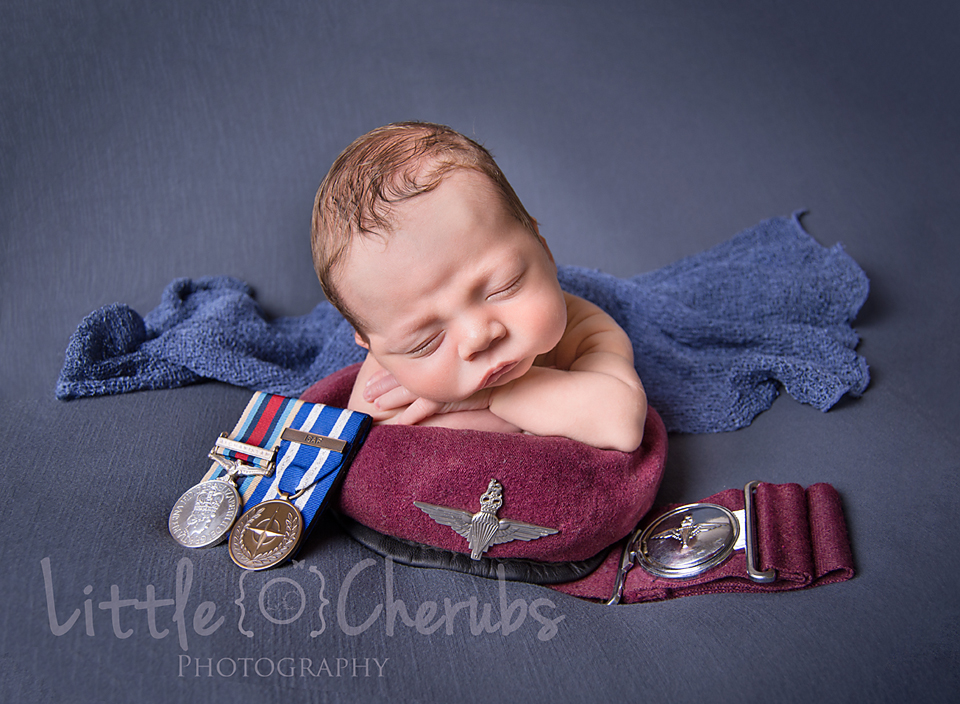 baby parachute regiment para trooper beret newborn photography photo march cambridgeshire little cherubs